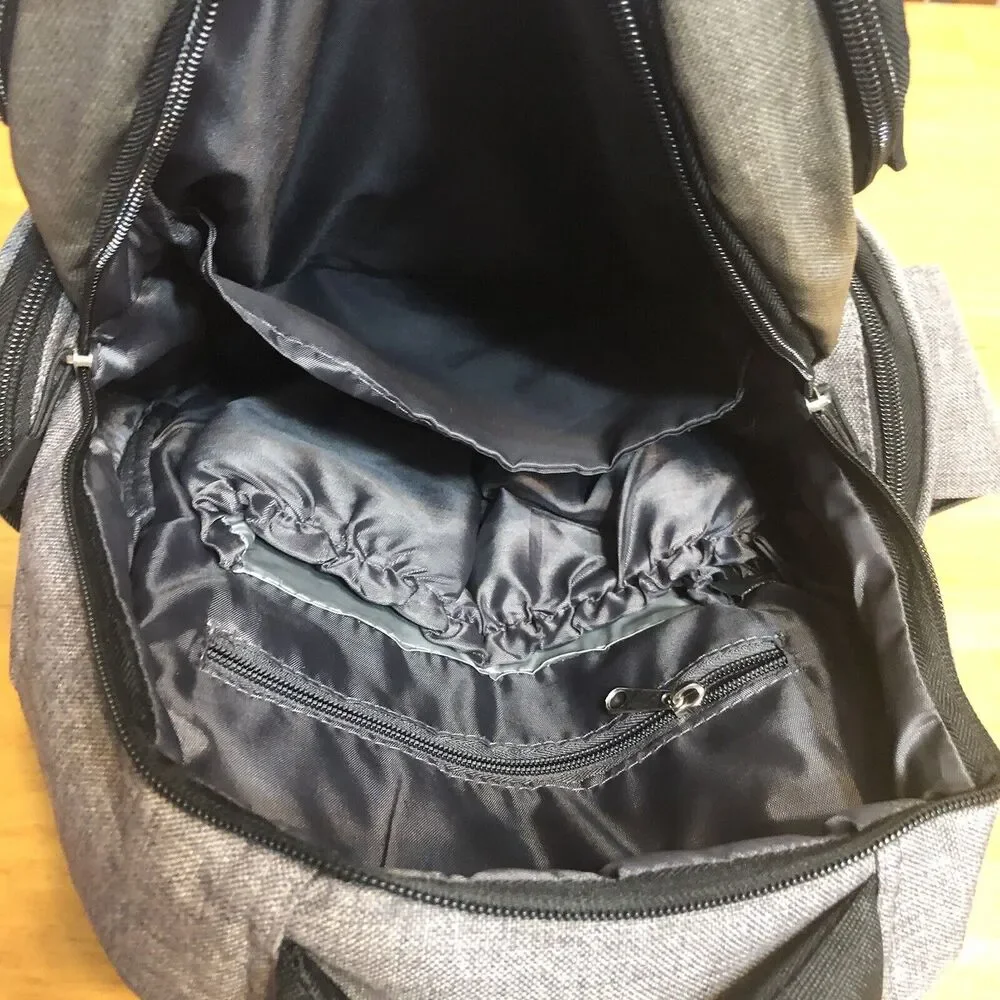 Eddie Bauer Backpack Diaper Bag‎ Gray Baby First Adventure READ Desc